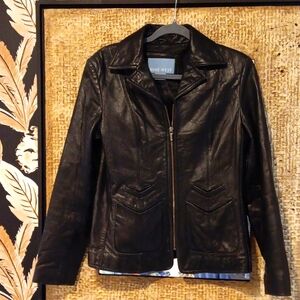Nine West Black Leather Jacket